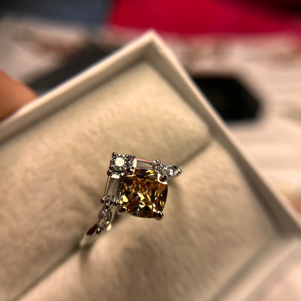 Bomb Party "Flirty and Fierce" Smokey Topaz Cubic Zirconia + Rhodium Plating
